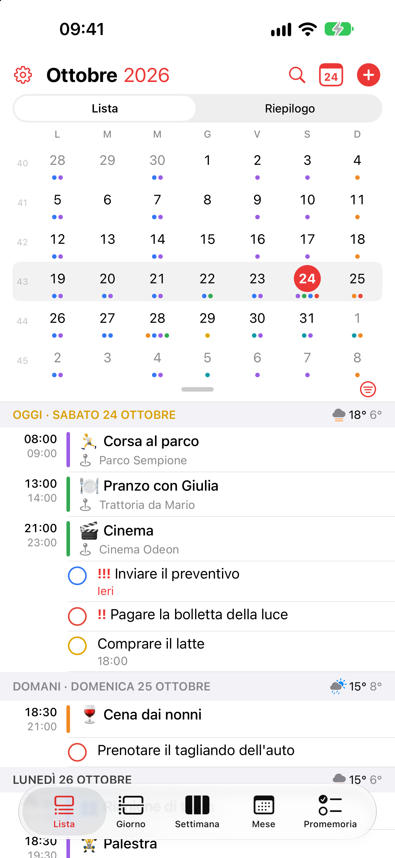 UltraCal su iPhone, schermata 1