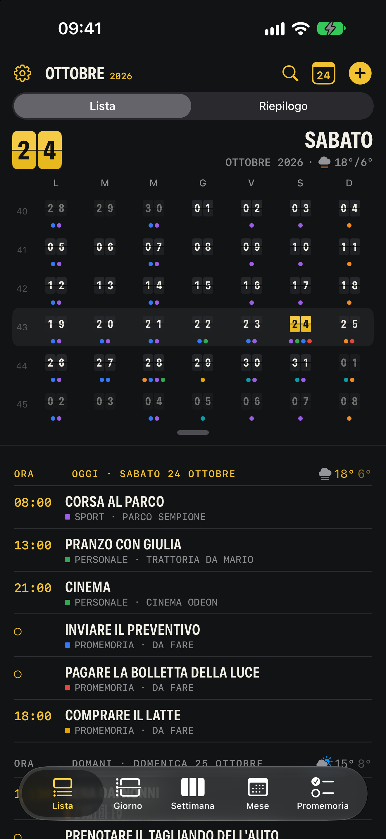 UltraCal su iPhone, schermata 4